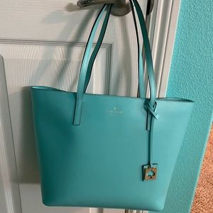 Kate Spade Tiffany Blue Tote Purse, Used